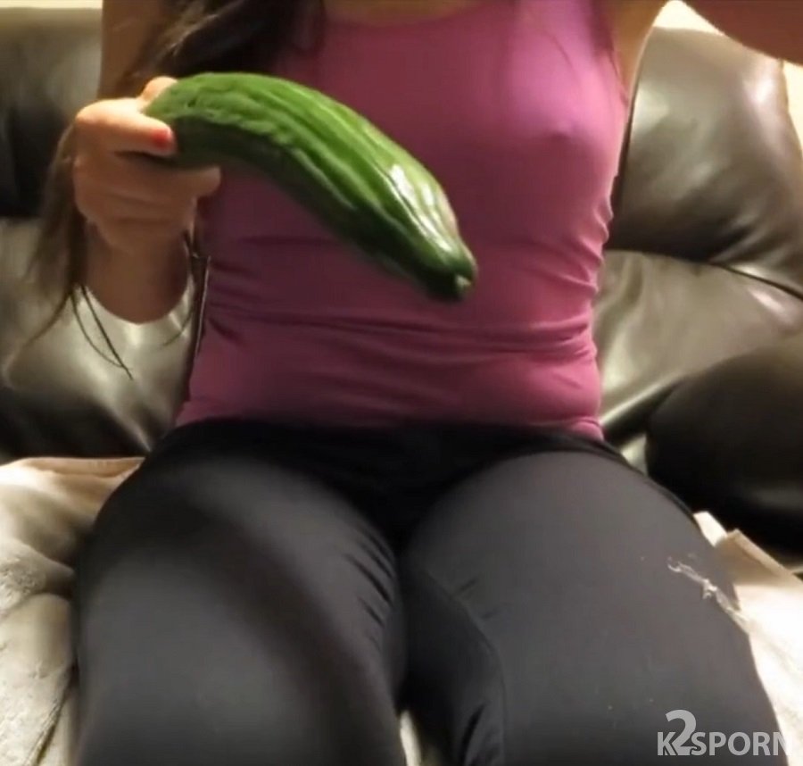 Selena22 - Drunked Gir Play With Cucumber HD