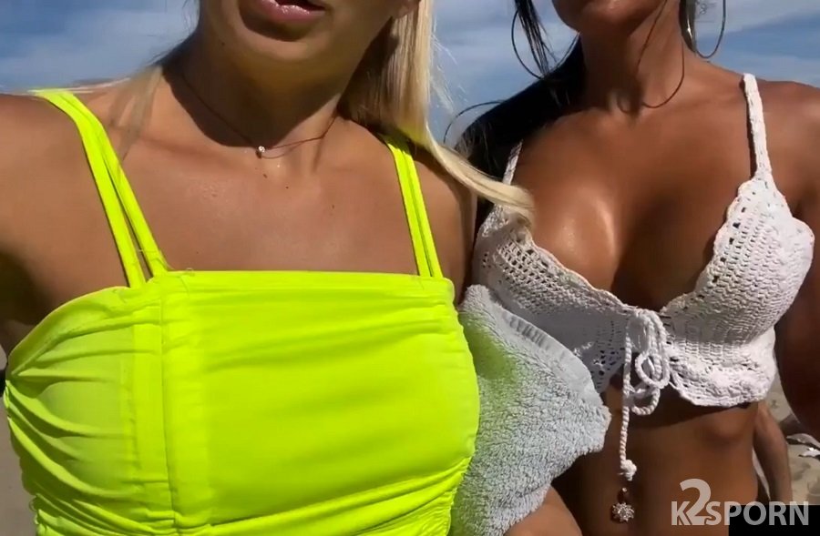 Angela Doll - Giant Bukake On The Nude Beach HD