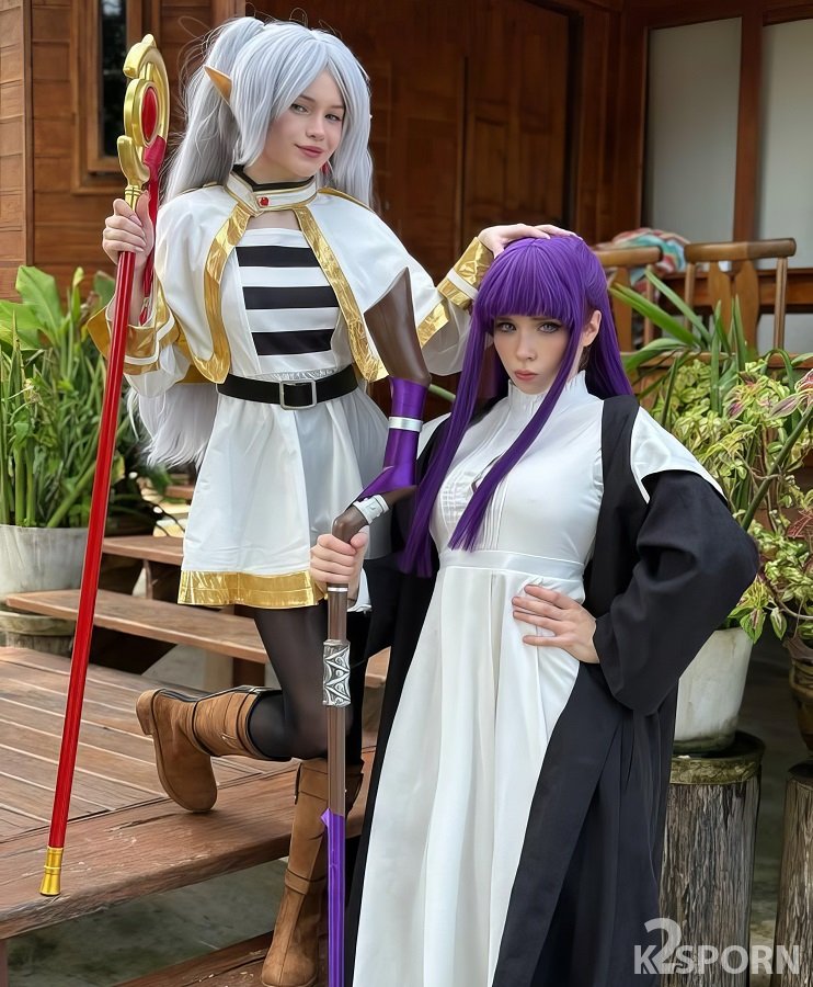 Sweety Fox, Diana Rider - Cosplay Fern and Frieren Lesbian Fuck FullHD