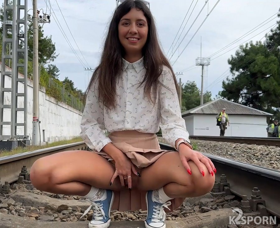 Katty West - Risky Extreme Sex Right On The Railroad We Got Caught But We Continued To Fuck FullHD
