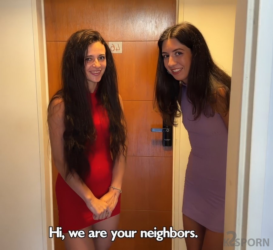 Kate Rich, Katty West - Slutty Neighbors Ask For Cum On Their Cute Faces For Public Cumwalk FullHD