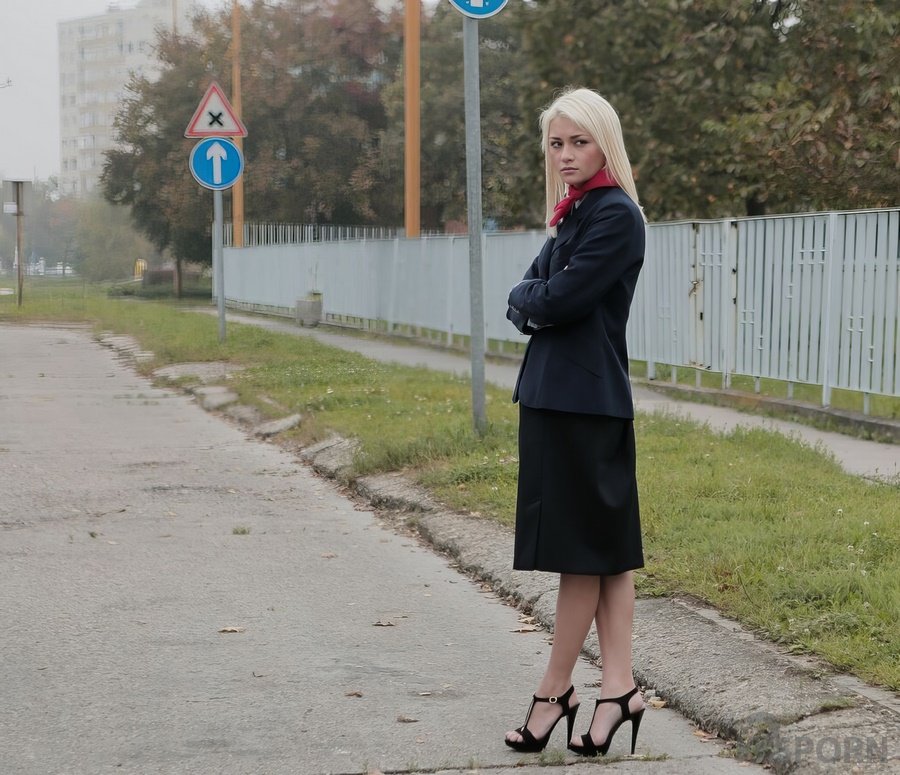 Olivia Devine - Russian Stewardess Pickup And fuck In The Car FullHD