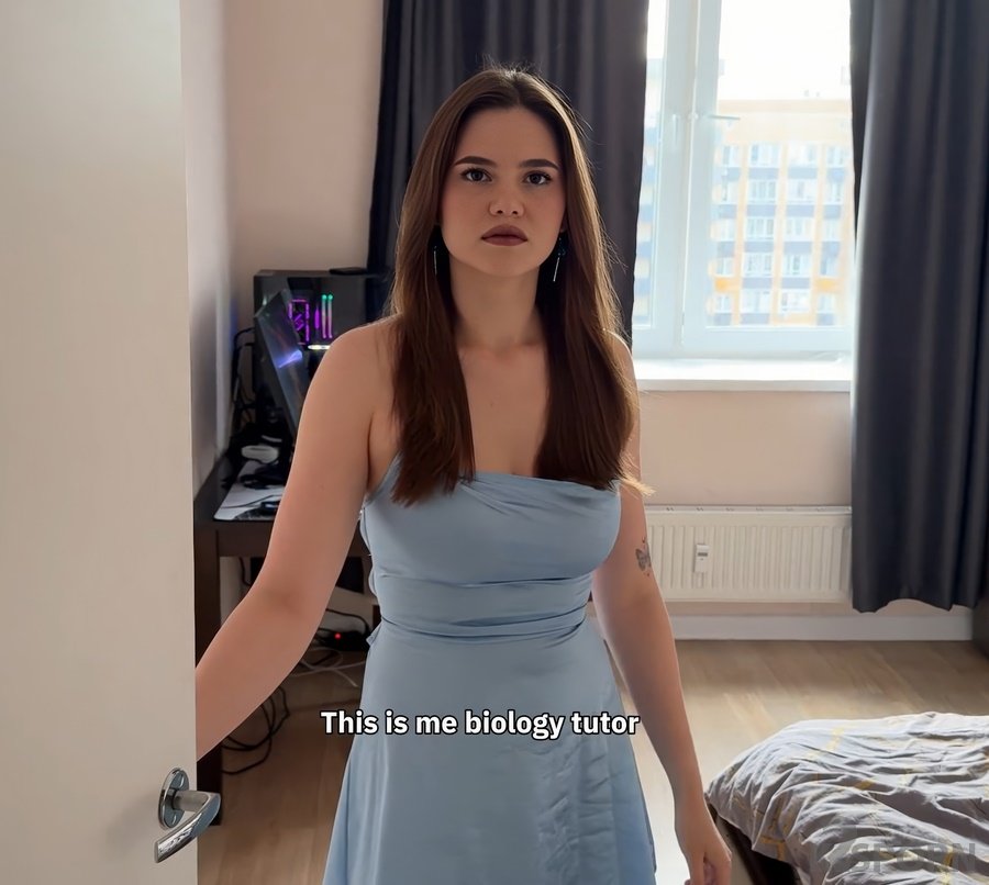 Kisselka - College Girl Pays Her Tutor With a Deepthroat Blowjob  1080p FullHD