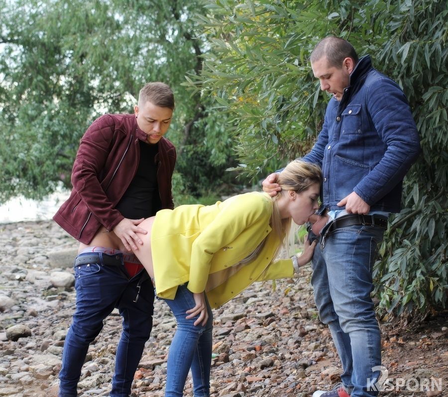 Olivia Devine - Two Guys Looking for Student Girl to Fuck on the Street for Money 1080p FullHD