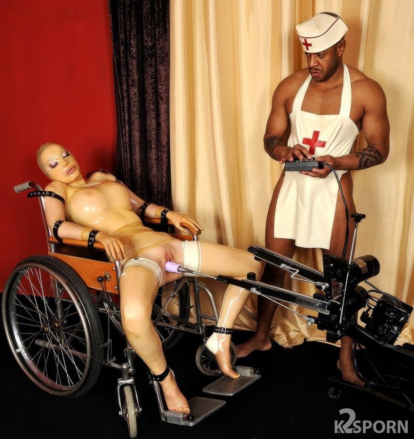 Latex Lucy - A Slut In Latex Gets Fucked By A Sex Machine In A Wheelchair 1080p FullHD