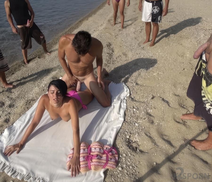 Alexandra Wett - Shameless German Couple Fucks Right on the Beach in Public 720p HD